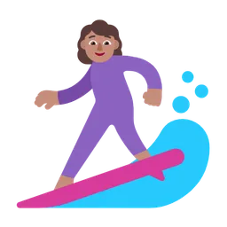 Woman Surfing: Medium Skin Tone — Microsoft