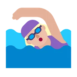 Woman Swimming: Medium-Light Skin Tone — Microsoft