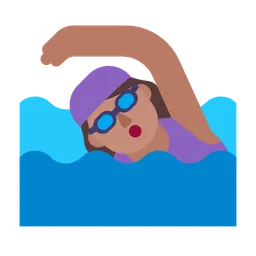 Woman Swimming: Medium Skin Tone — Microsoft