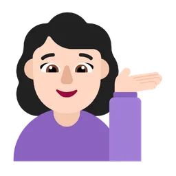 손을 내미는 여성: 밝은 피부 톤 — Microsoft