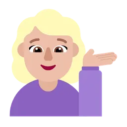 Woman Tipping Hand: Medium-Light Skin Tone — Microsoft