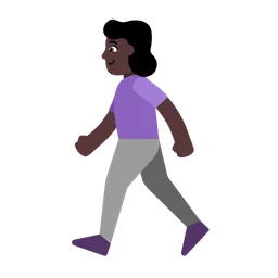 Woman Walking: Dark Skin Tone — Microsoft