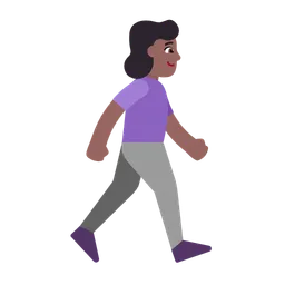 Woman Walking Facing Right: Medium-Dark Skin Tone — Microsoft