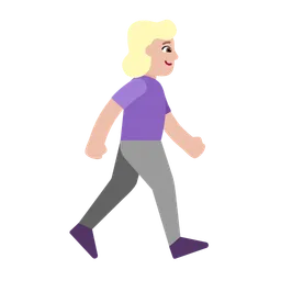Woman Walking Facing Right: Medium-Light Skin Tone — Microsoft