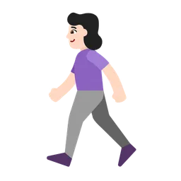Woman Walking: Light Skin Tone — Microsoft
