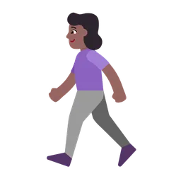 Woman Walking: Medium-Dark Skin Tone — Microsoft