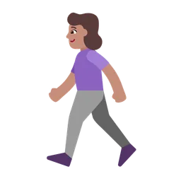 Woman Walking: Medium Skin Tone — Microsoft