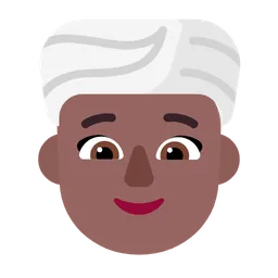 Woman Wearing Turban: Medium-Dark Skin Tone — Microsoft