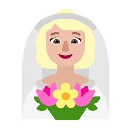 Woman with Veil: Medium-Light Skin Tone — Microsoft