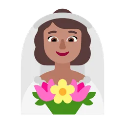 Woman with Veil: Medium Skin Tone — Microsoft
