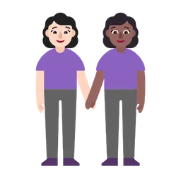 Women Holding Hands: Light Skin Tone, Medium-Dark Skin Tone — Microsoft