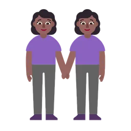 Women Holding Hands: Medium-Dark Skin Tone — Microsoft