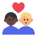 Couple with Heart: Man, Man, Dark Skin Tone, Medium-Light Skin Tone