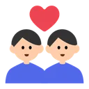 Couple with Heart: Man, Man, Light Skin Tone
