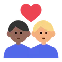 Couple with Heart: Man, Man, Medium-Dark Skin Tone, Medium-Light Skin Tone