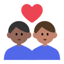 Couple with Heart: Man, Man, Medium-Dark Skin Tone, Medium Skin Tone