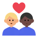 Couple with Heart: Man, Man, Medium-Light Skin Tone, Dark Skin Tone