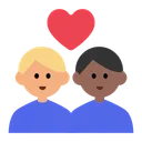 Couple with Heart: Man, Man, Medium-Light Skin Tone, Medium-Dark Skin Tone