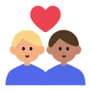 Couple with Heart: Man, Man, Medium-Light Skin Tone, Medium Skin Tone