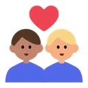 Couple with Heart: Man, Man, Medium Skin Tone, Medium-Light Skin Tone