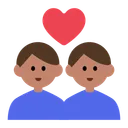 Couple with Heart: Man, Man, Medium Skin Tone