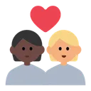Couple with Heart: Person, Person, Dark Skin Tone, Medium-Light Skin Tone