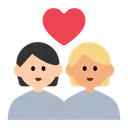 Couple with Heart: Person, Person, Light Skin Tone, Medium-Light Skin Tone