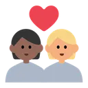 Couple with Heart: Person, Person, Medium-Dark Skin Tone, Medium-Light Skin Tone