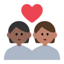 Couple with Heart: Person, Person, Medium-Dark Skin Tone, Medium Skin Tone