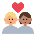 Couple with Heart: Person, Person, Medium-Light Skin Tone, Medium Skin Tone