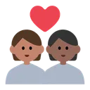 Couple with Heart: Person, Person, Medium Skin Tone, Medium-Dark Skin Tone