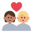 Couple with Heart: Person, Person, Medium Skin Tone, Medium-Light Skin Tone