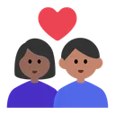 Couple with Heart: Woman, Man, Medium-Dark Skin Tone, Medium Skin Tone