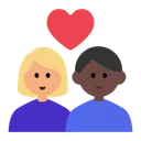 Couple with Heart: Woman, Man, Medium-Light Skin Tone, Dark Skin Tone