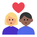 Couple with Heart: Woman, Man, Medium-Light Skin Tone, Medium-Dark Skin Tone