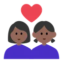 Couple with Heart: Woman, Woman, Medium-Dark Skin Tone
