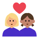 Couple with Heart: Woman, Woman, Medium-Light Skin Tone, Medium Skin Tone