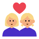 Couple with Heart: Woman, Woman, Medium-Light Skin Tone