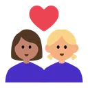 Couple with Heart: Woman, Woman, Medium Skin Tone, Medium-Light Skin Tone