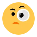 단안경이 있는 얼굴