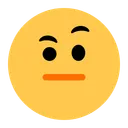 눈썹이 올라간 얼굴