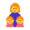 Family: Woman, Girl, Girl