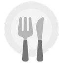 Fork and Knife with Plate