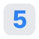 Keycap Digit Five
