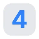 Keycap Digit Four