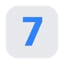 Keycap Digit Seven
