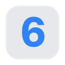Keycap Digit Six