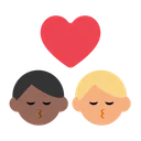 Kiss: Man, Man, Medium-Dark Skin Tone, Medium-Light Skin Tone