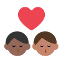 Kiss: Man, Man, Medium-Dark Skin Tone, Medium Skin Tone