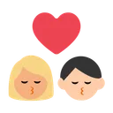 Kiss: Woman, Man, Medium-Light Skin Tone, Light Skin Tone